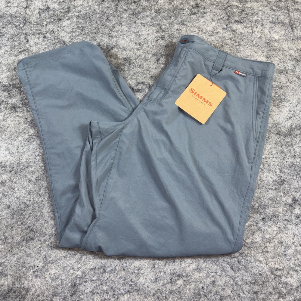 New Simms Superlight Pants Men's 40X32 Gray Fishing Outdoor UPF Water Repellent